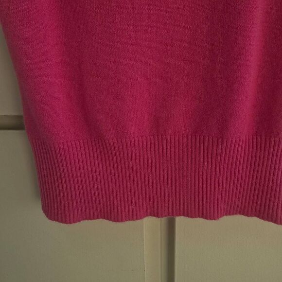 Pure Collection Hot Pink 100% Cashmere Knitted Tank,Scoop Neck, Pre-Owned, Sz. 4 - Picture 2 of 7